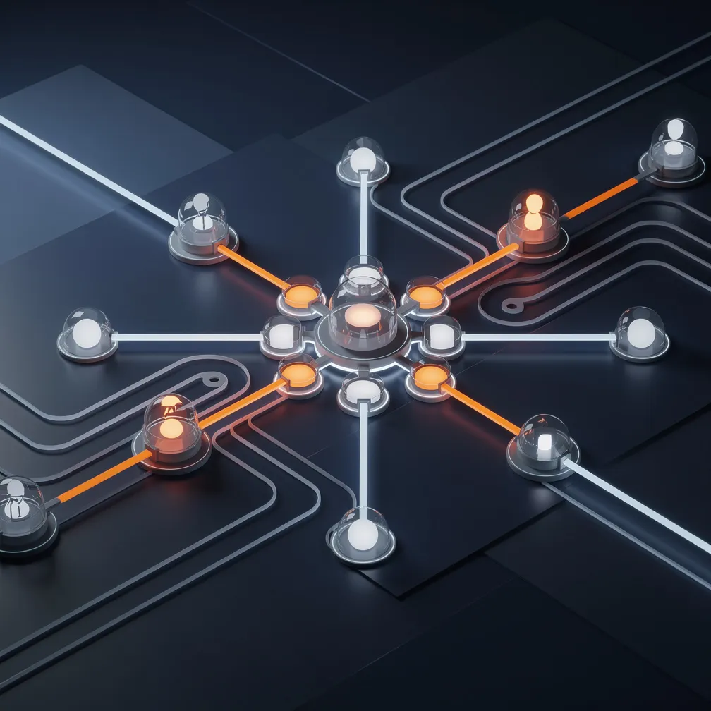 CRM automation and lead routing concept visual